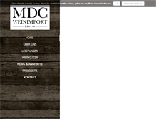 Tablet Screenshot of mdc-weinimport.de